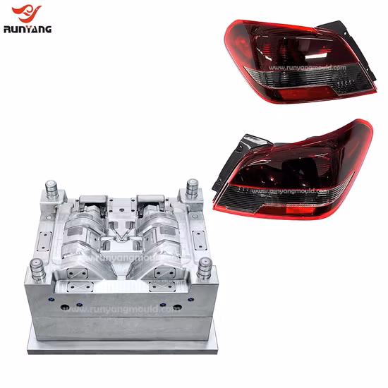 Double Color Automobile Taillight Plastic Injection Mould Auto Parts Rear Lamp Mold